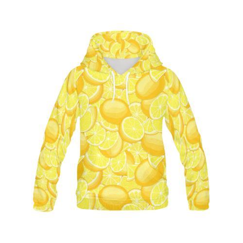 Slice Lemon Pattern Print Men Pullover Hoodie-grizzshop