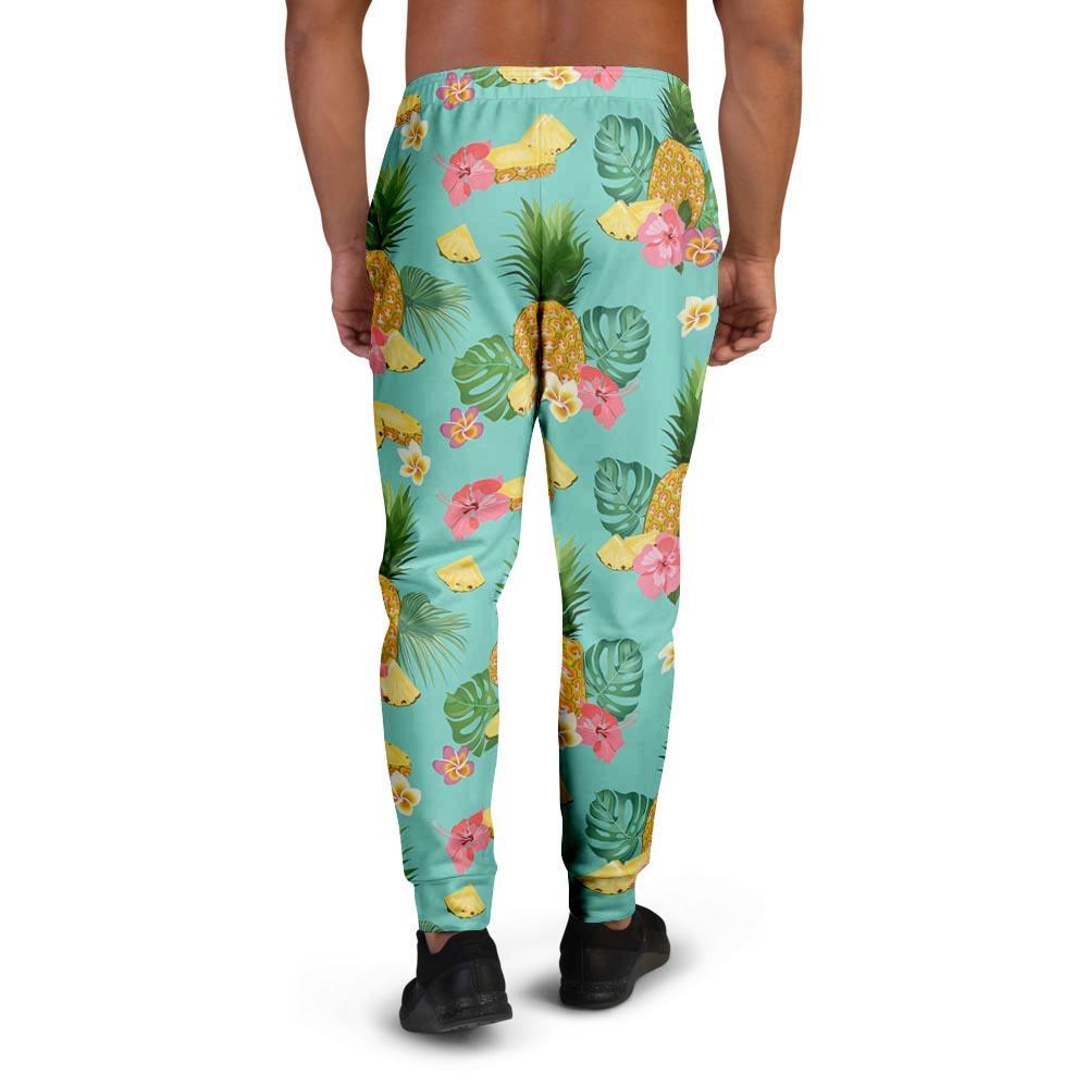 Slice Tropical Pineapple Print Men's Joggers-grizzshop