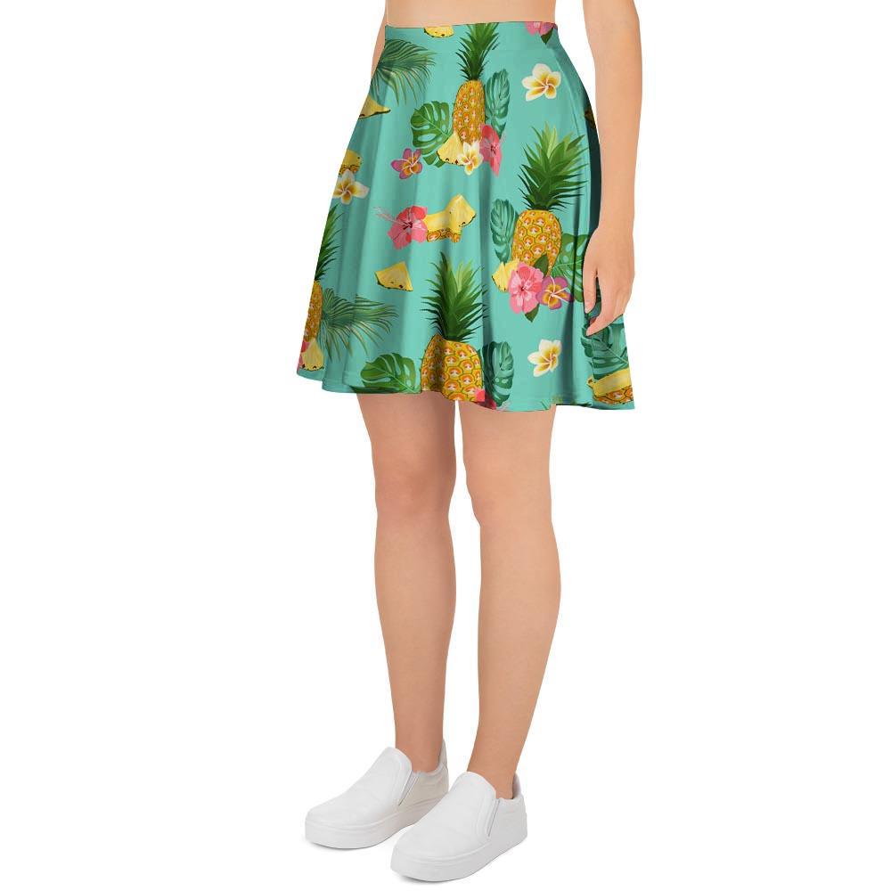 Slice Tropical Pineapple Print Women's Skirt-grizzshop
