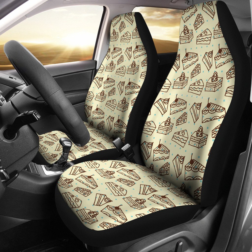 Slice Cake Pattern Print Universal Fit Car Seat Cover-grizzshop