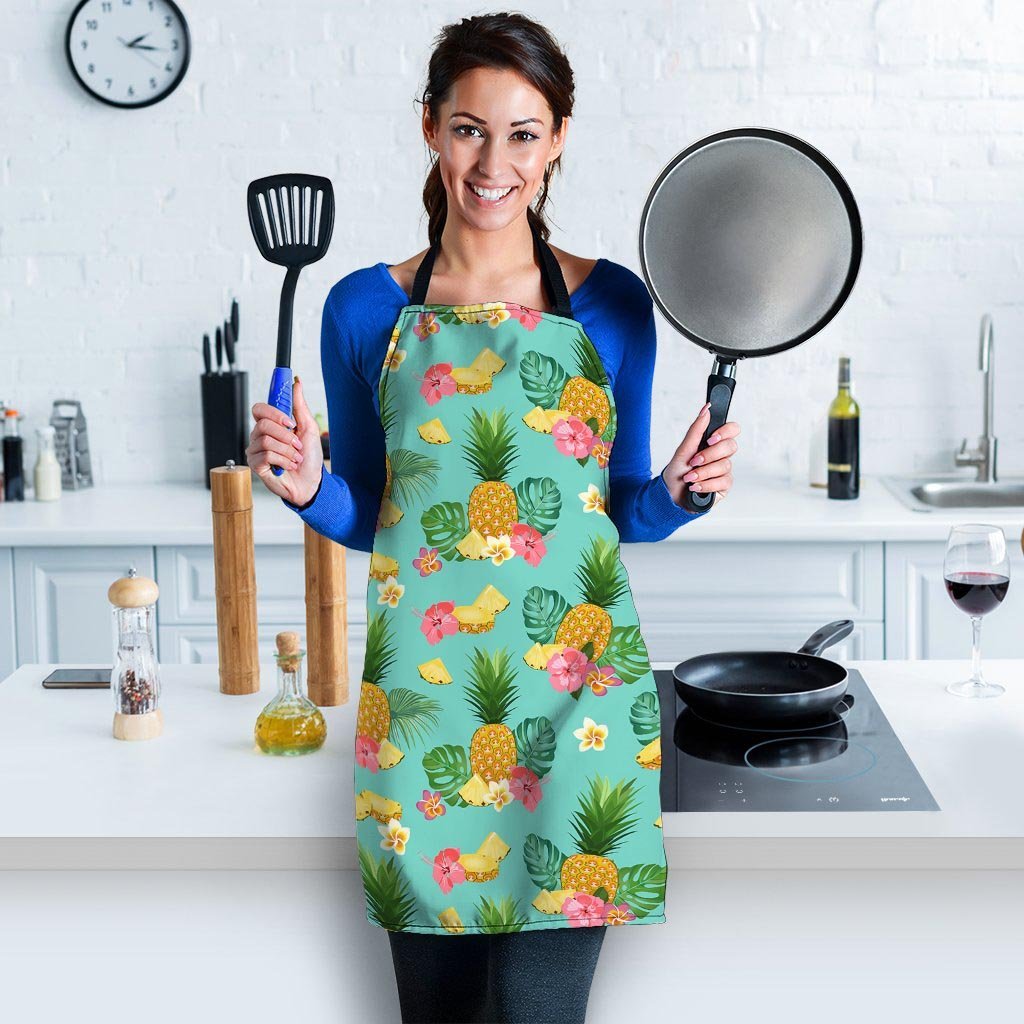 Slice Tropical Pineapple Print Women's Apron-grizzshop