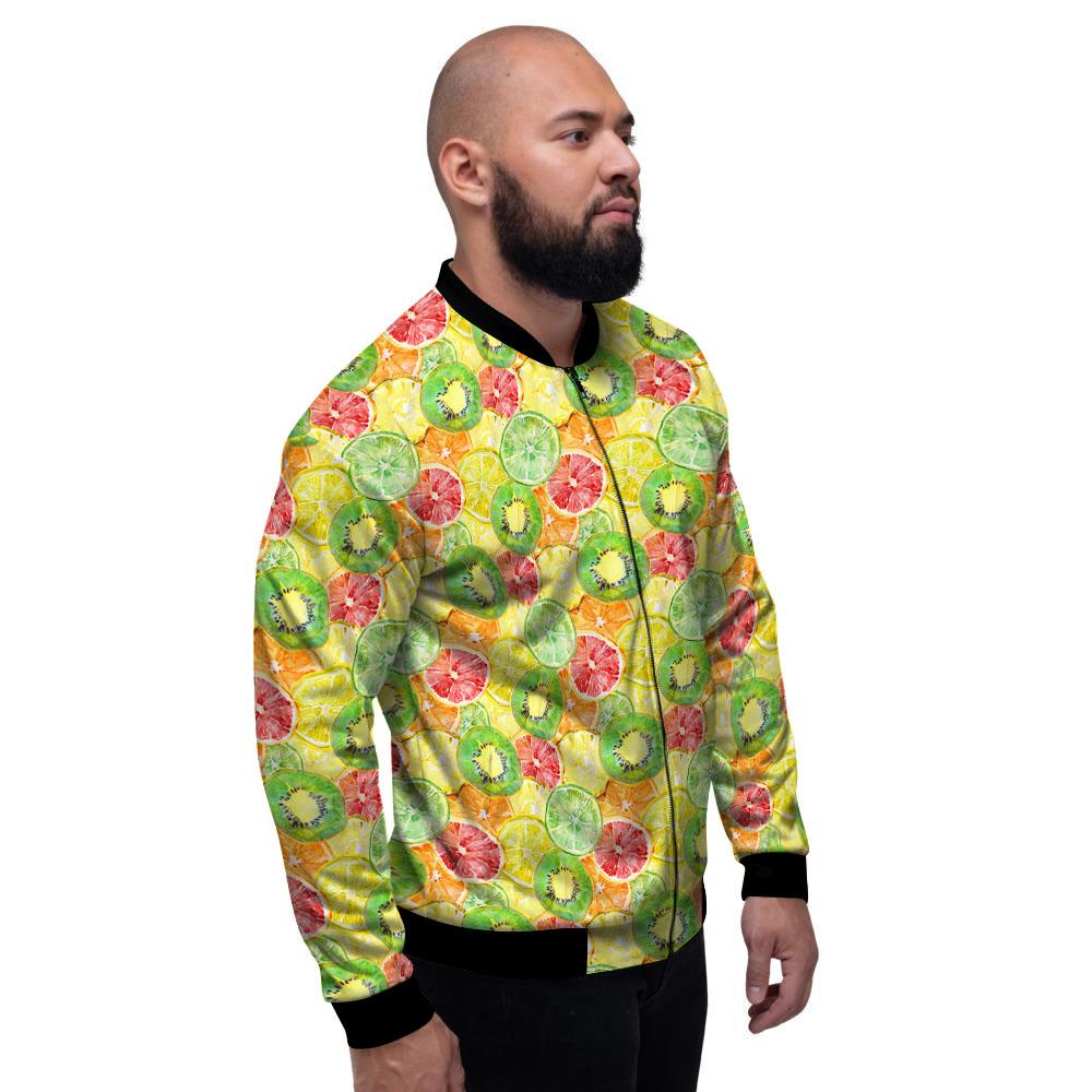 Slices Fruit Orange Print Pattern Men's Bomber Jacket-grizzshop