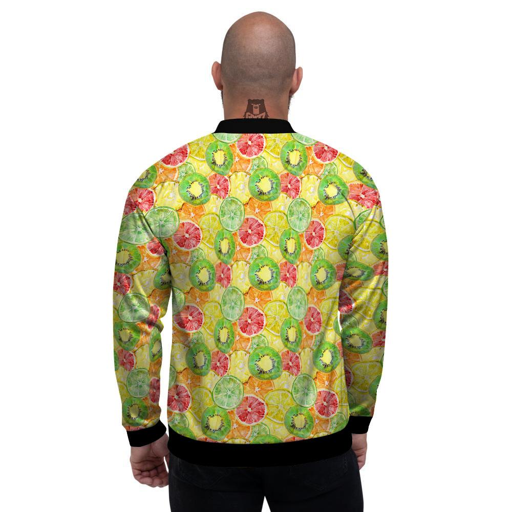 Slices Fruit Orange Print Pattern Men's Bomber Jacket-grizzshop