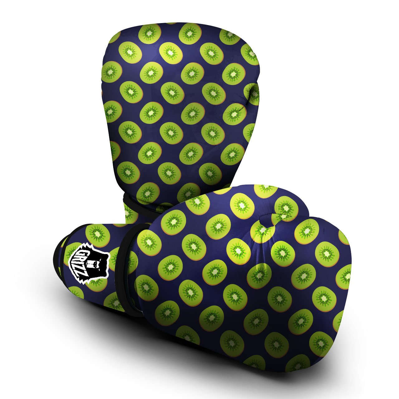 Slices Kiwi Print Pattern Boxing Gloves-grizzshop