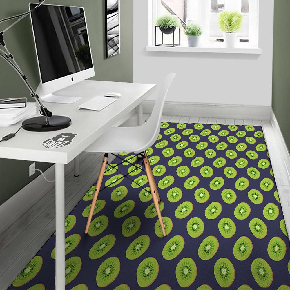 Slices Kiwi Print Pattern Floor Mat-grizzshop