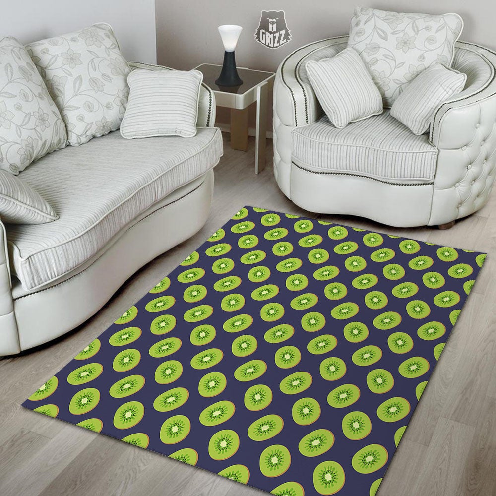 Slices Kiwi Print Pattern Floor Mat-grizzshop