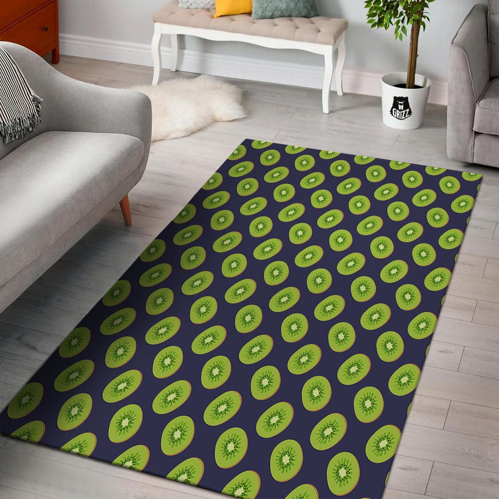 Slices Kiwi Print Pattern Floor Mat-grizzshop