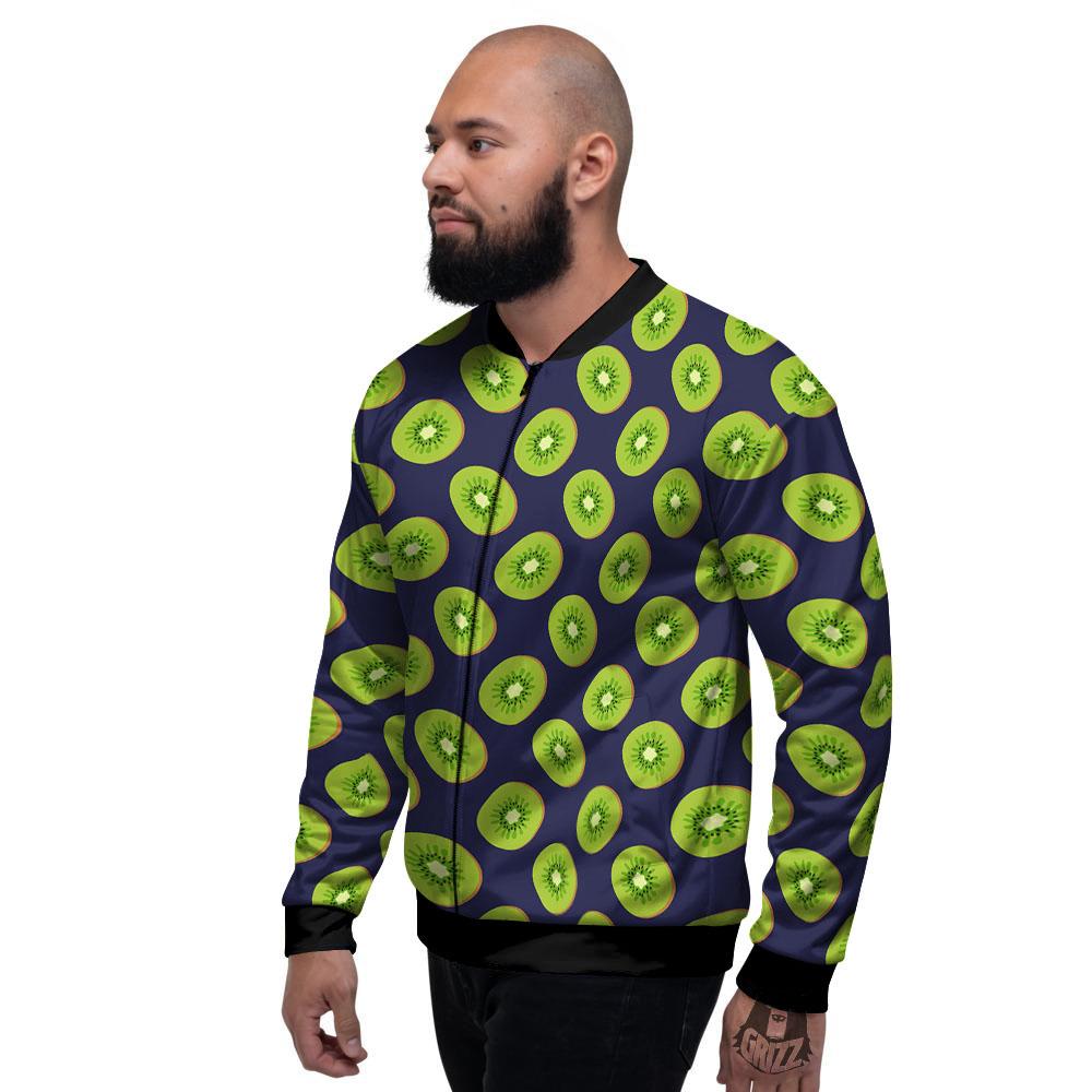 Slices Kiwi Print Pattern Men's Bomber Jacket-grizzshop