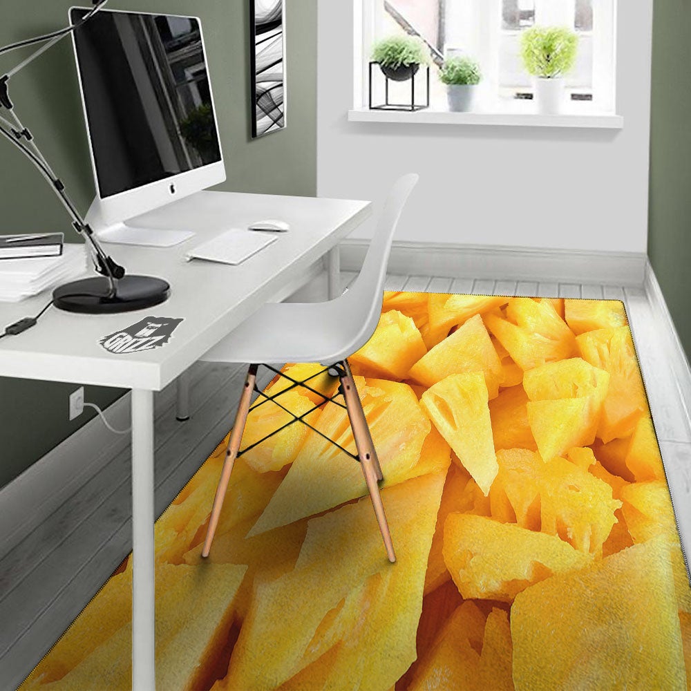 Slices Pineapple Print Floor Mat-grizzshop
