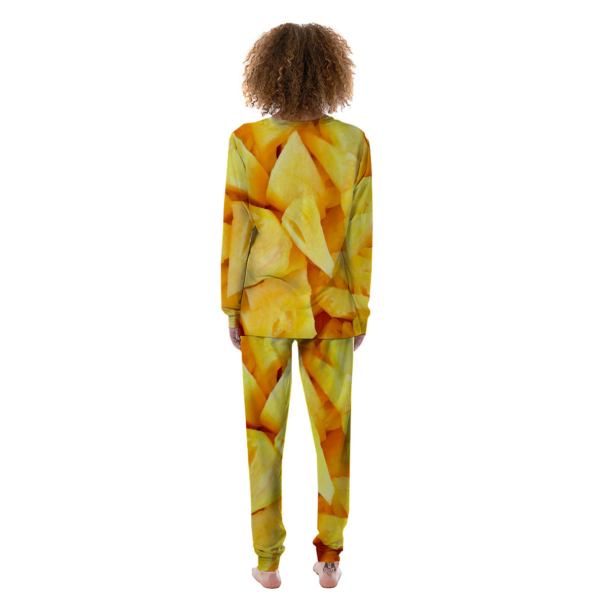 Slices Pineapple Print Women's Pajamas-grizzshop