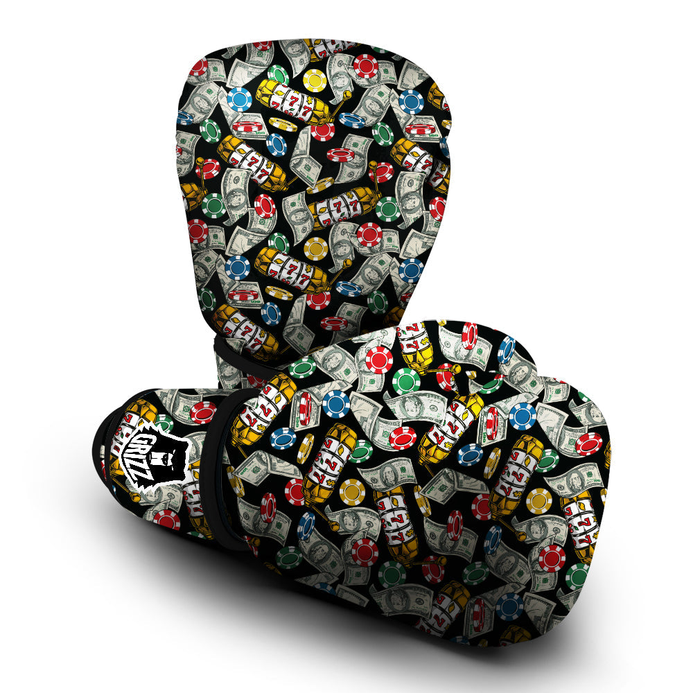 Slot Machines Casino Print Pattern Boxing Gloves-grizzshop