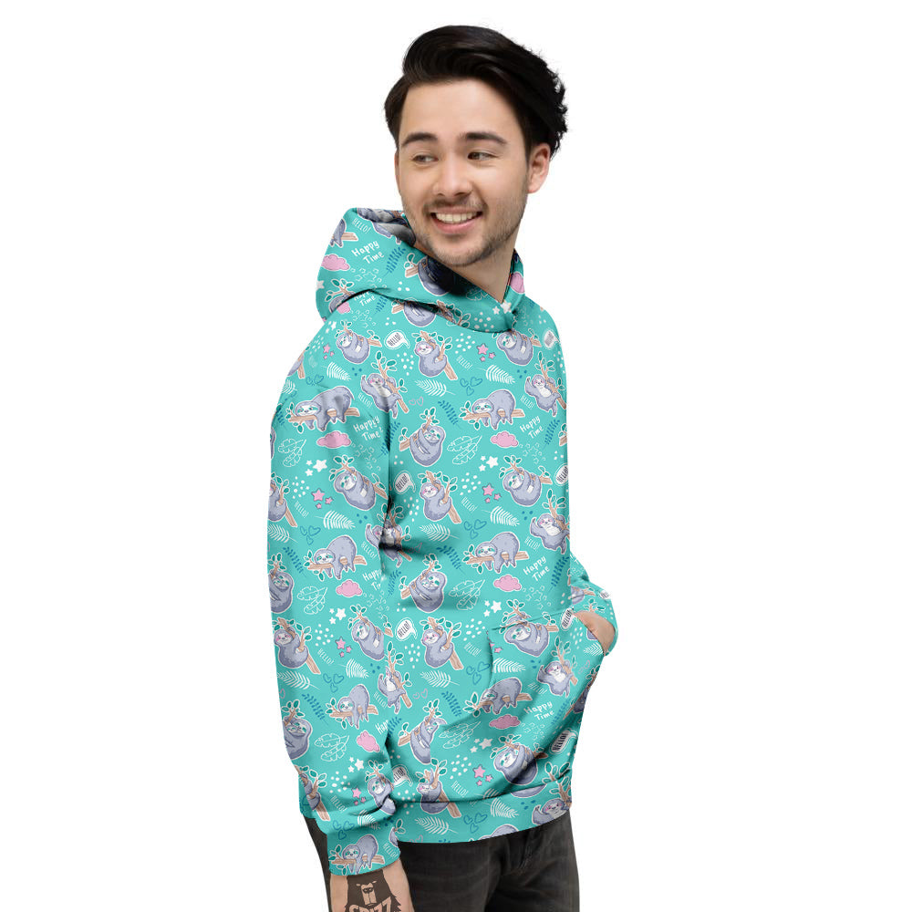 Sloth Cute Print Pattern Men's Hoodie-grizzshop
