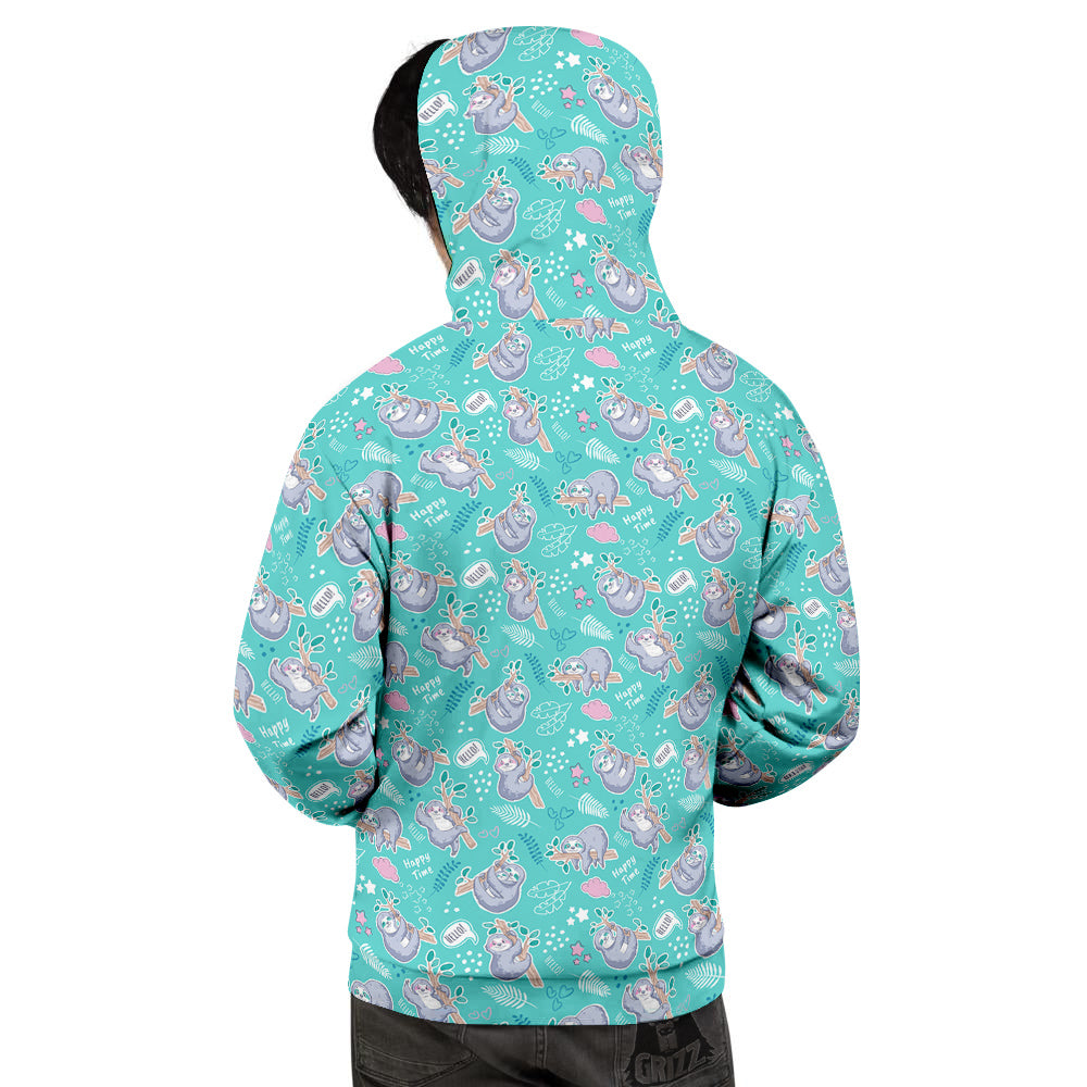 Sloth Cute Print Pattern Men's Hoodie-grizzshop