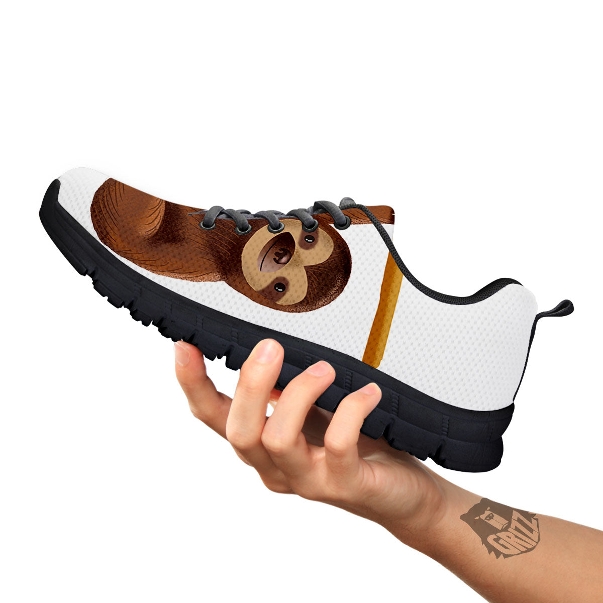 Sloth Happy Print Black Sneaker-grizzshop