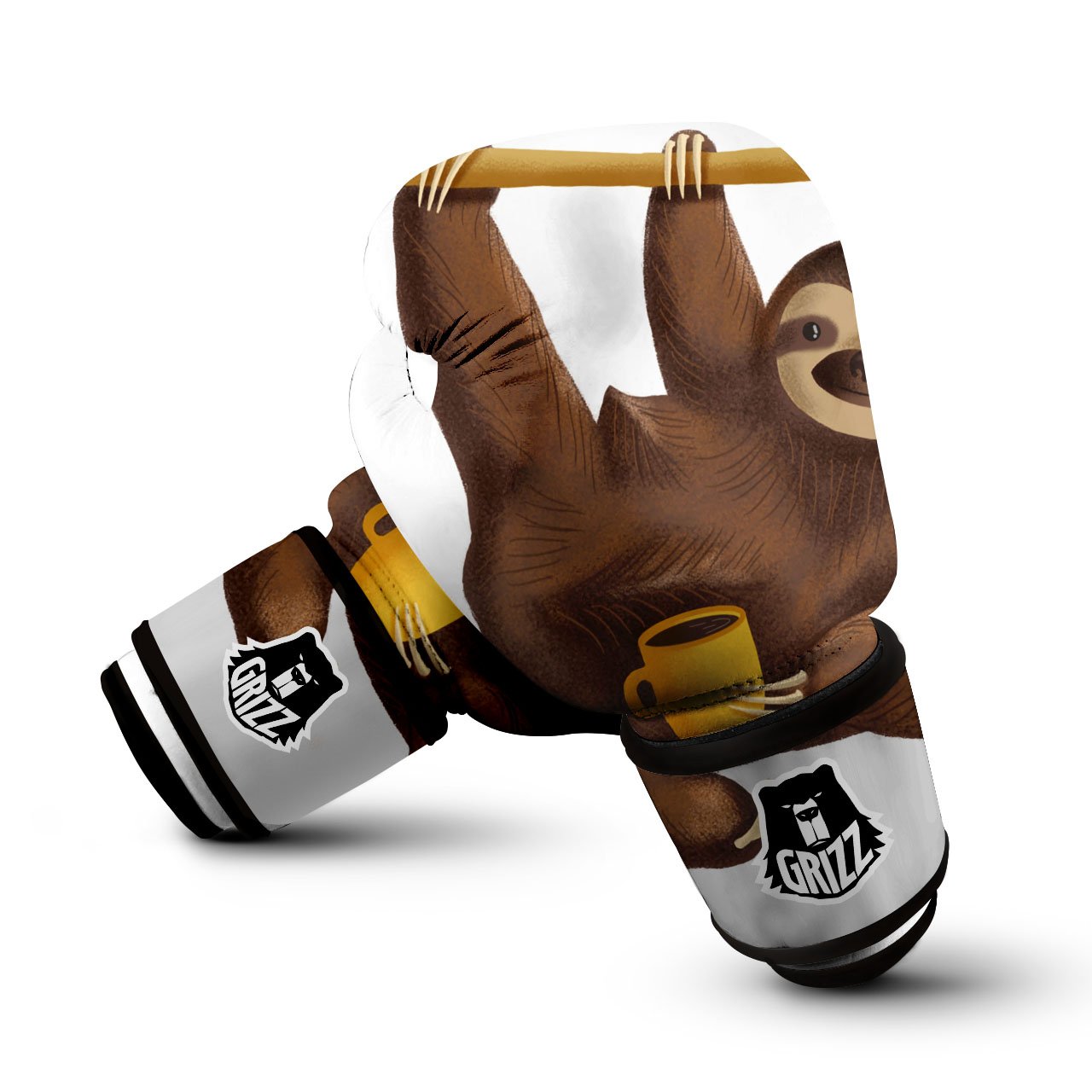 Sloth Happy Print Boxing Gloves-grizzshop