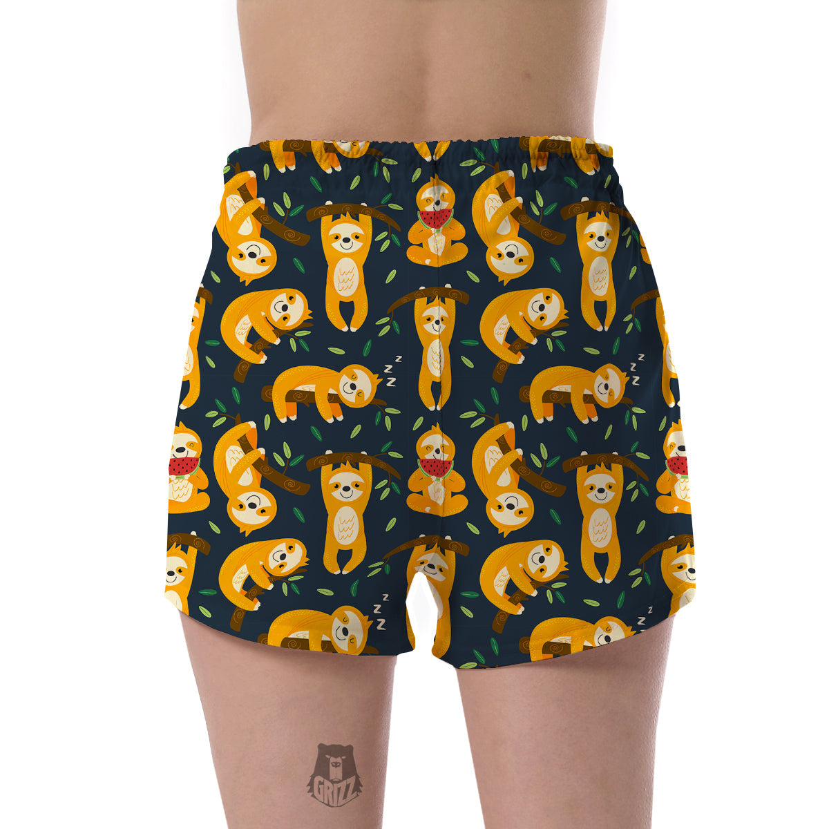 Sloth Print Pattern Women's Shorts-grizzshop