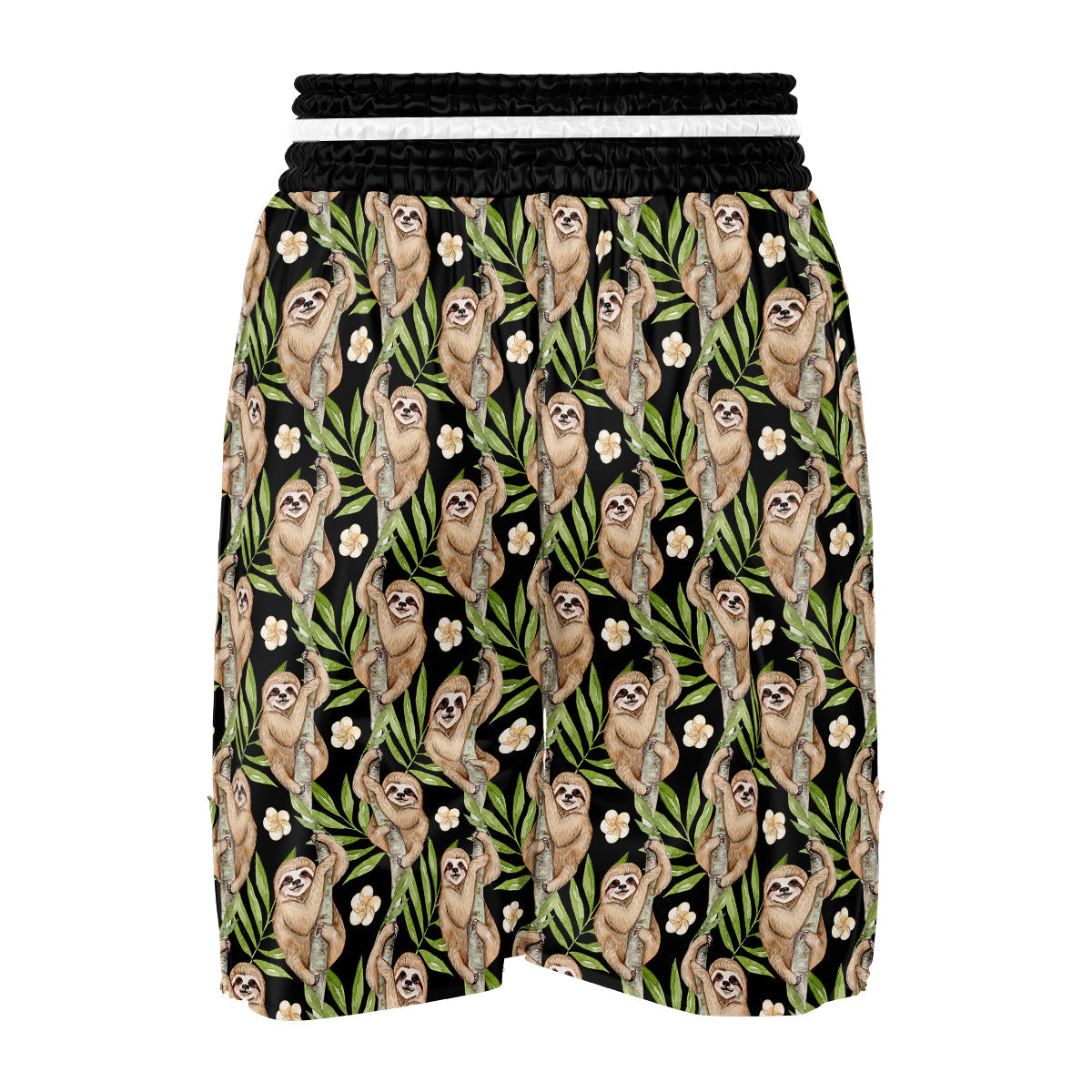 Sloth Watercolor Print Pattern Boxing Shorts-grizzshop