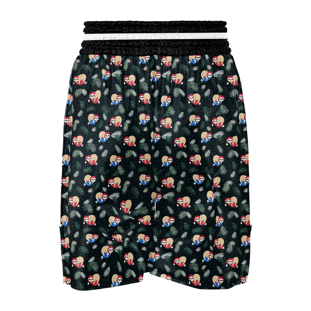 Sloths Sleeping Christmas Print Pattern Boxing Shorts-grizzshop