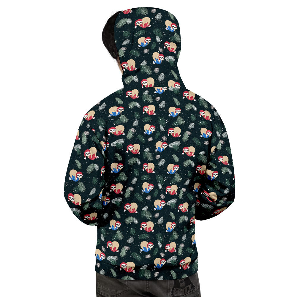 Sloths Sleeping Christmas Print Pattern Men's Hoodie-grizzshop