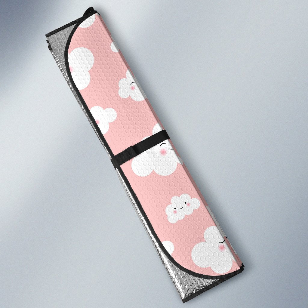 Smile Cloud Pattern Print Car Sun Shade-grizzshop