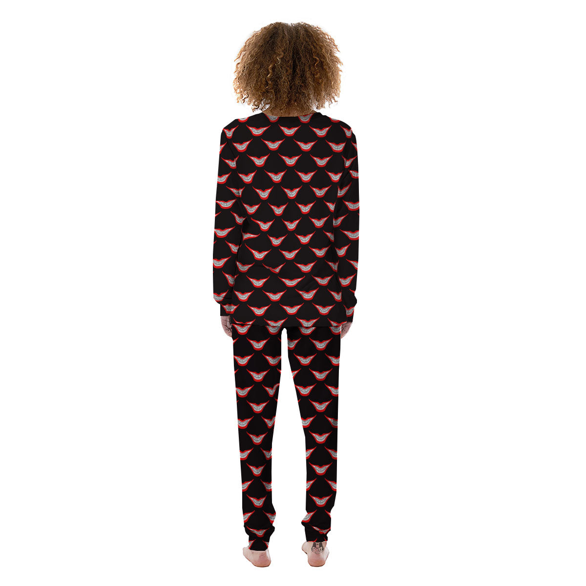 Smile Joker Print Pattern Women's Pajamas-grizzshop