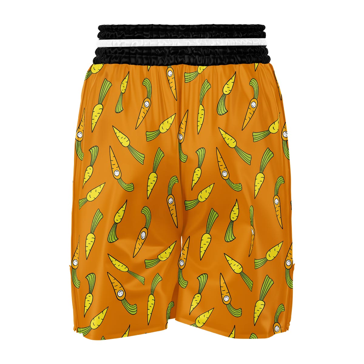 Smiley Carrot Print Pattern Boxing Shorts-grizzshop