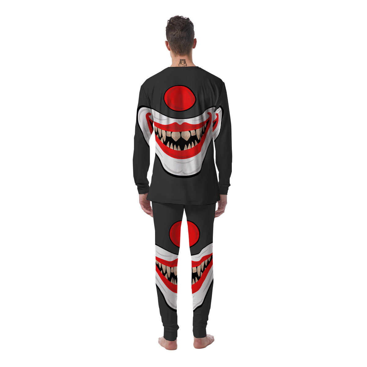 Smiling Clown Halloween Print Men's Pajamas-grizzshop