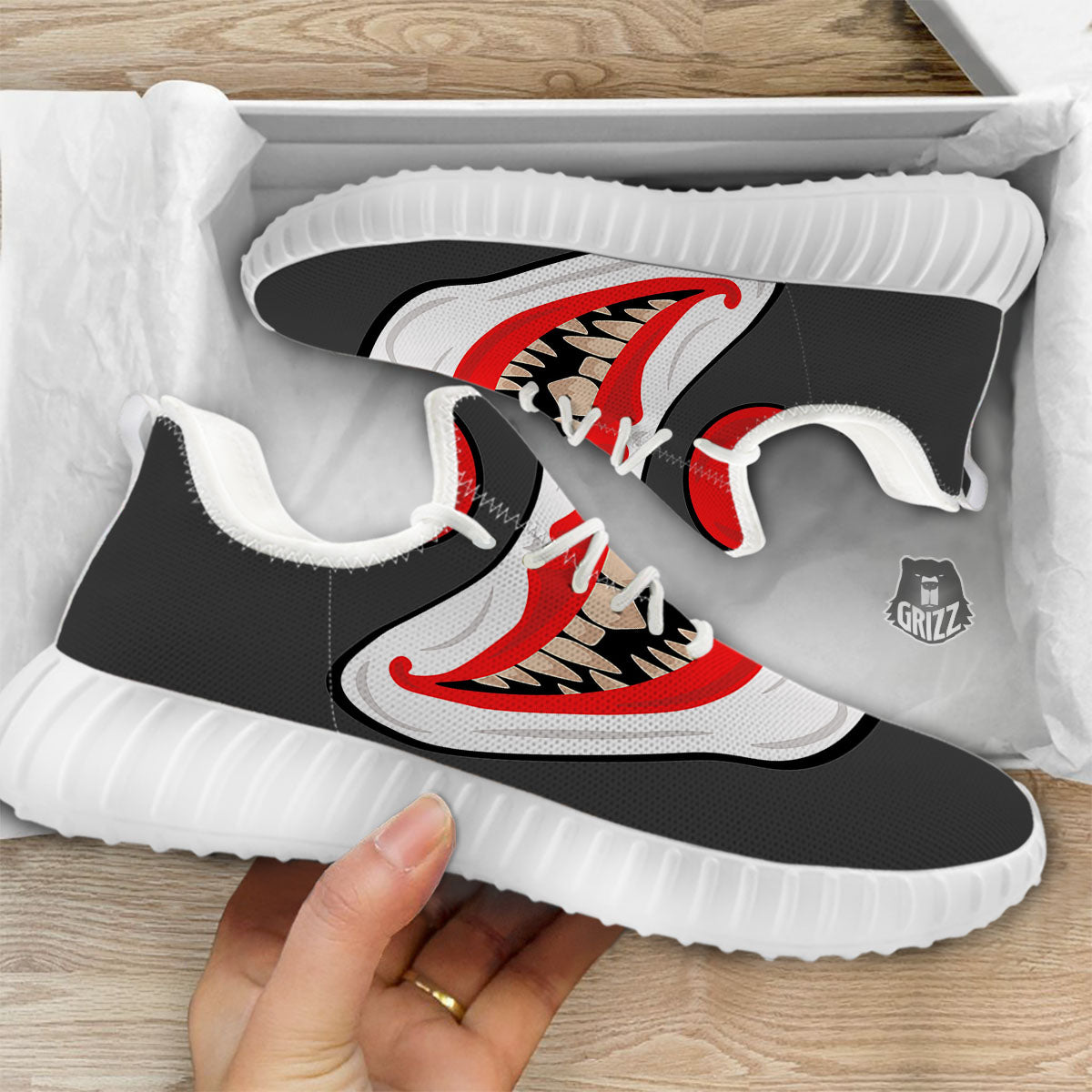 Smiling Clown Halloween Print White Walking Shoes-grizzshop