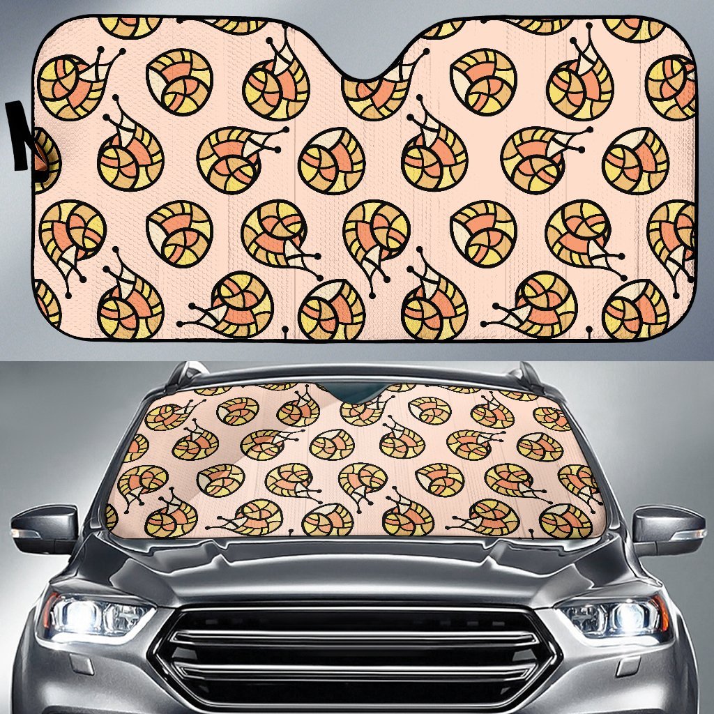 Snail Print Pattern Car Sun Shade-grizzshop