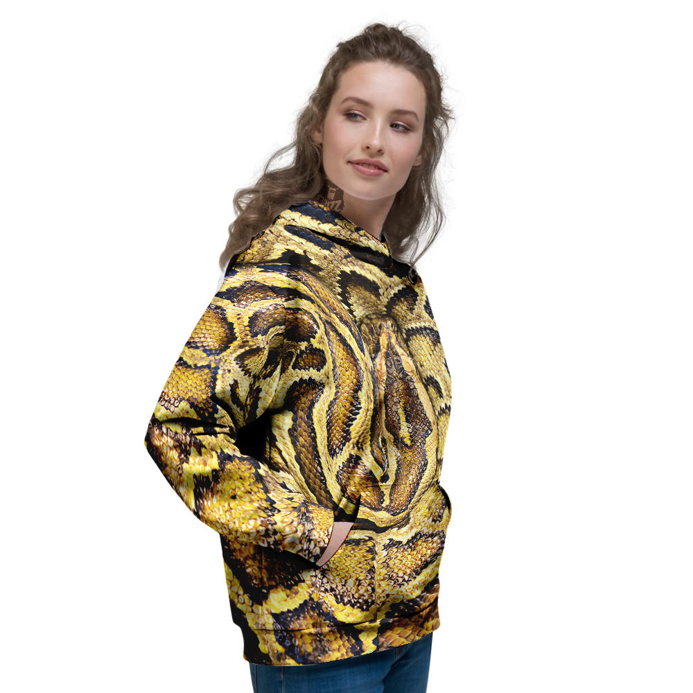 Snake Burmese Python Print Women's Hoodie-grizzshop