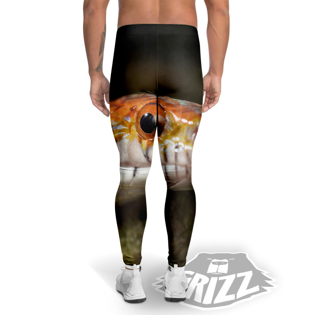 Snake Corn Print Men's Leggings-grizzshop