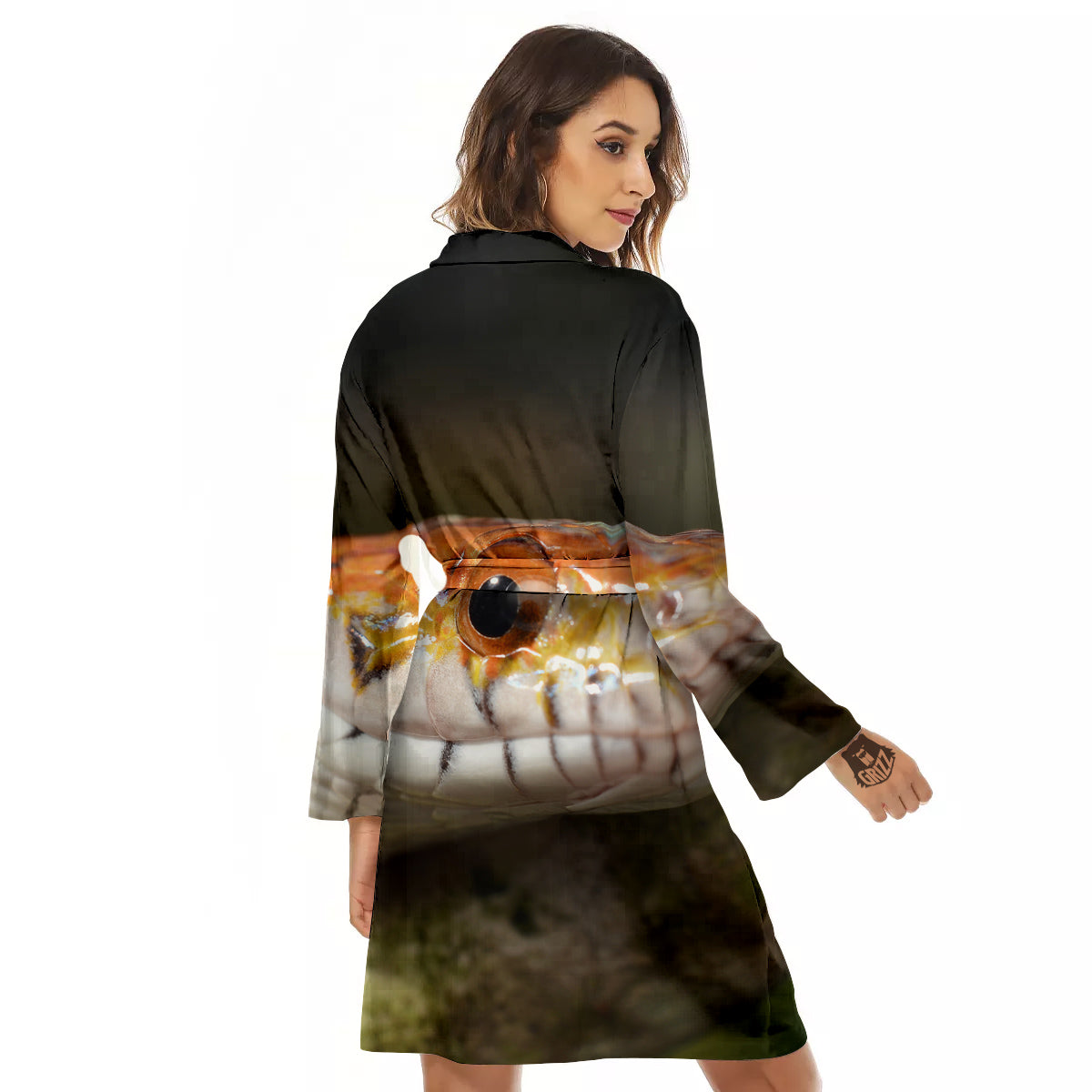 Snake Corn Print Women's Robe-grizzshop