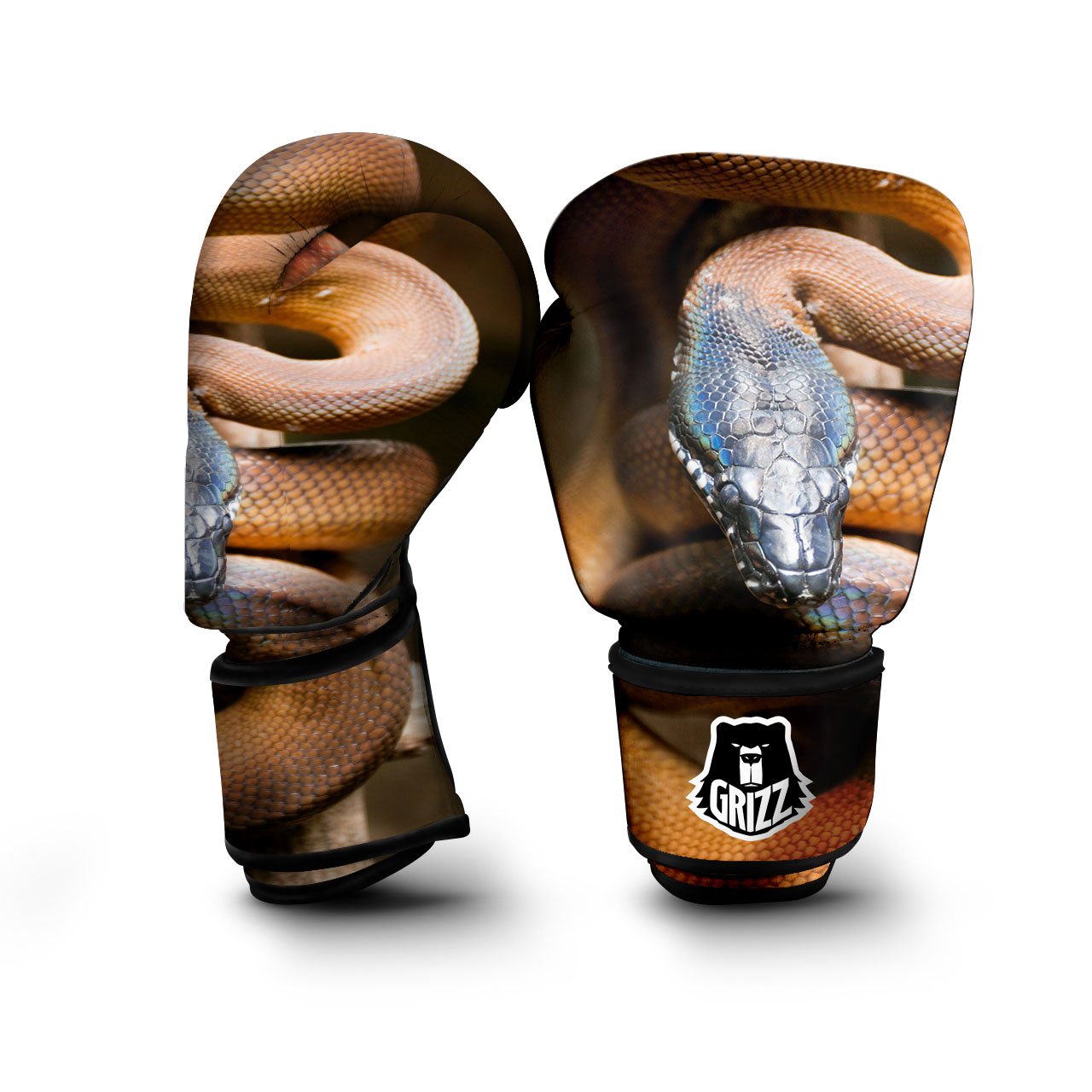 Snake Leiopython Print Boxing Gloves-grizzshop