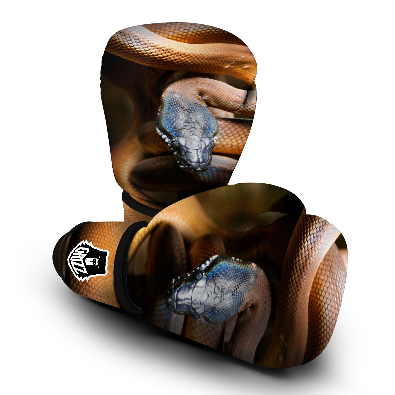 Snake Leiopython Print Boxing Gloves-grizzshop