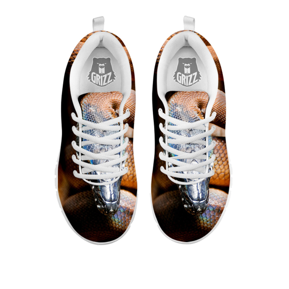Snake Leiopython Print White Sneaker-grizzshop