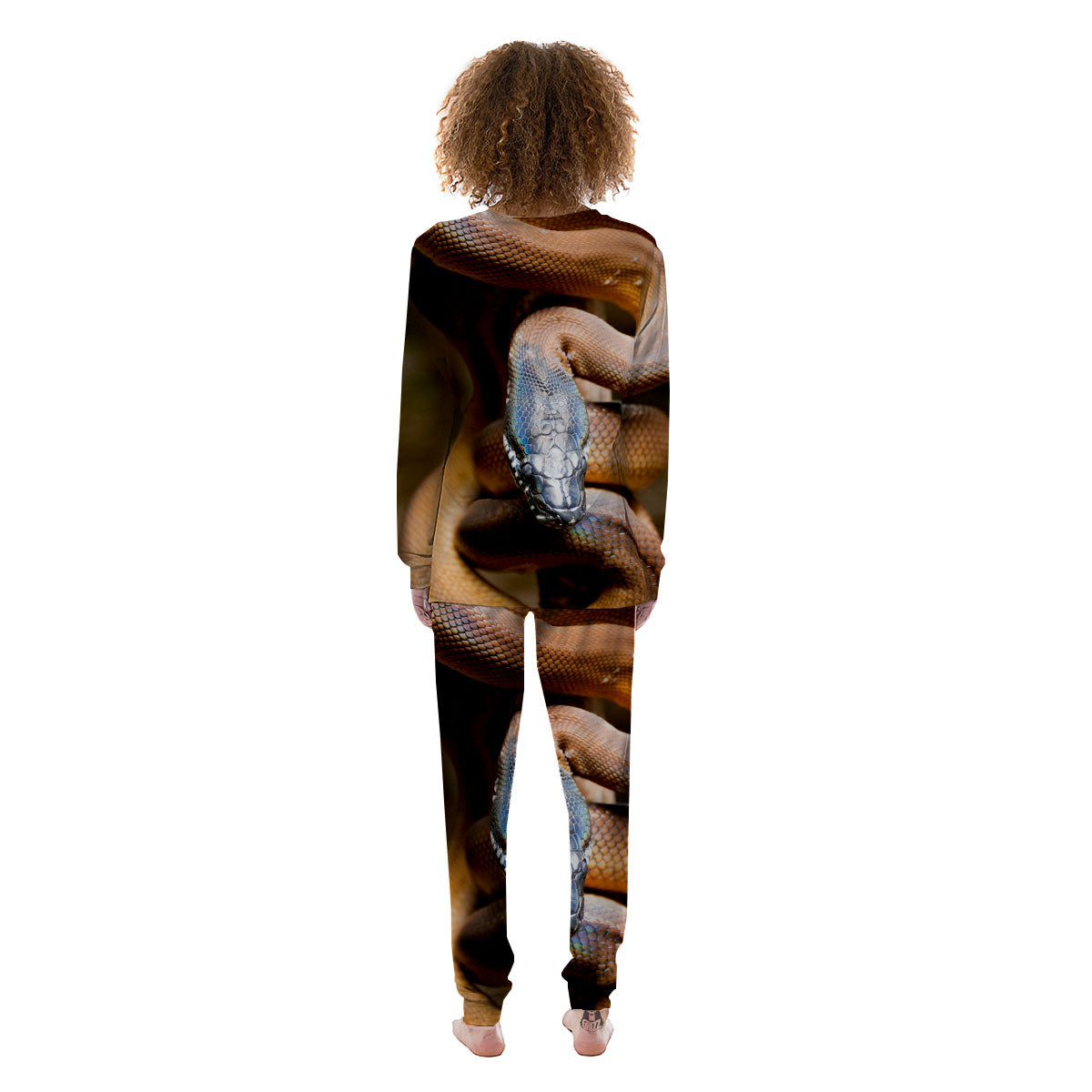 Snake Leiopython Print Women's Pajamas-grizzshop