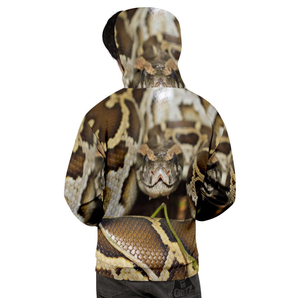 Snake Python Print Men's Hoodie-grizzshop