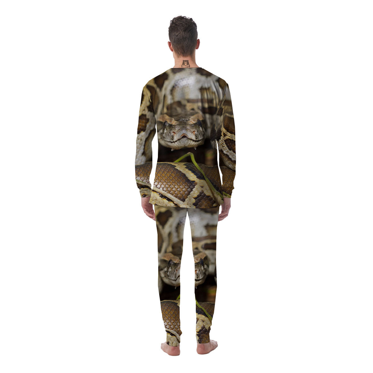 Snake Python Print Men's Pajamas-grizzshop