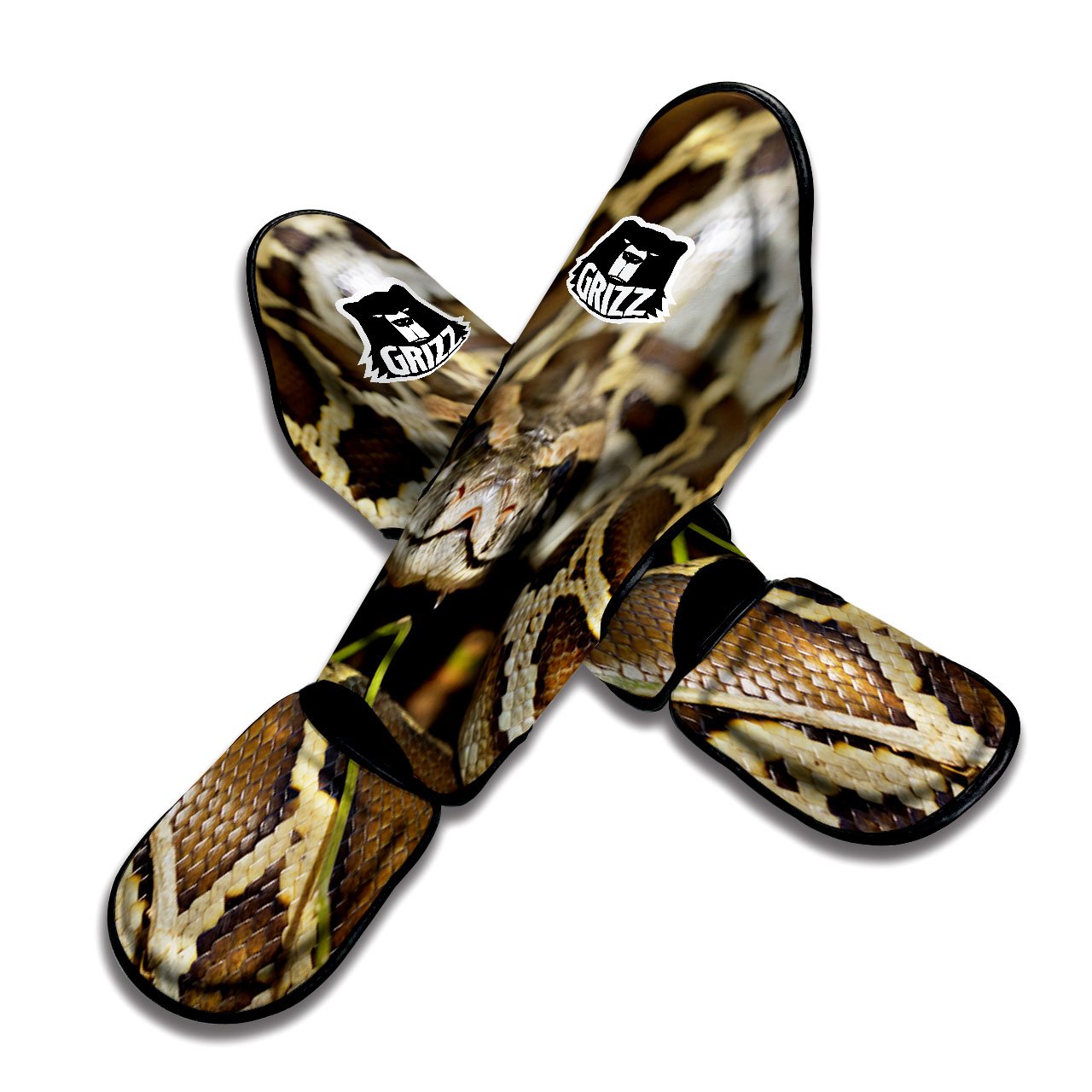 Snake Python Print Muay Thai Shin Guards-grizzshop