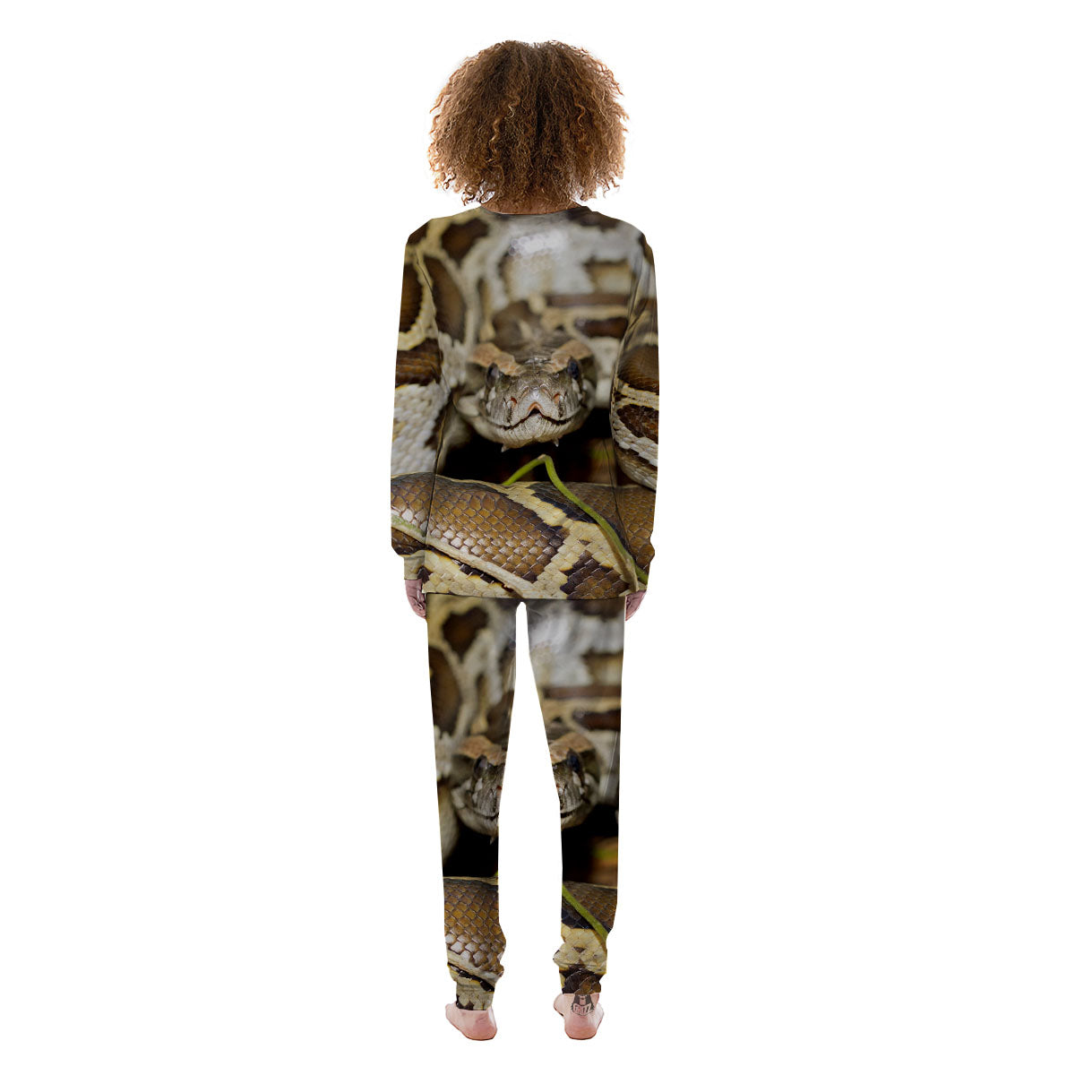 Snake Python Print Women's Pajamas-grizzshop