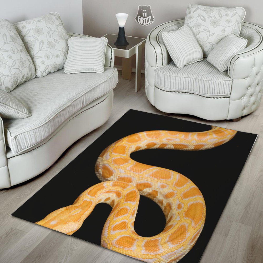 Snake Python Yellow Print Floor Mat-grizzshop