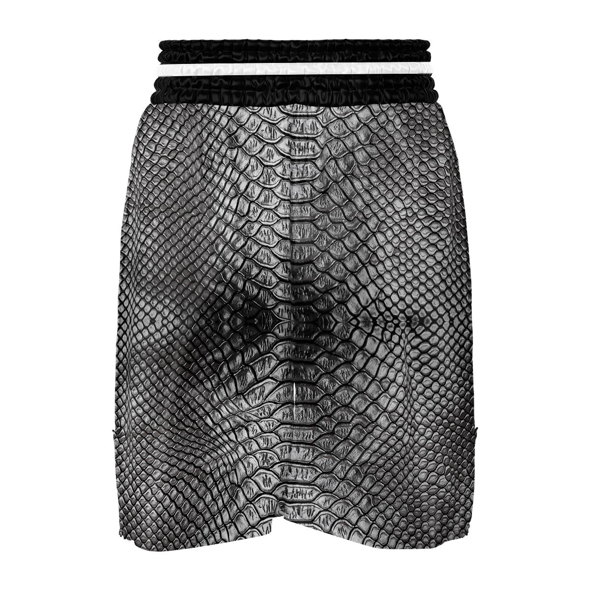 Snakeskin Black And Tan Print Pattern Boxing Shorts-grizzshop
