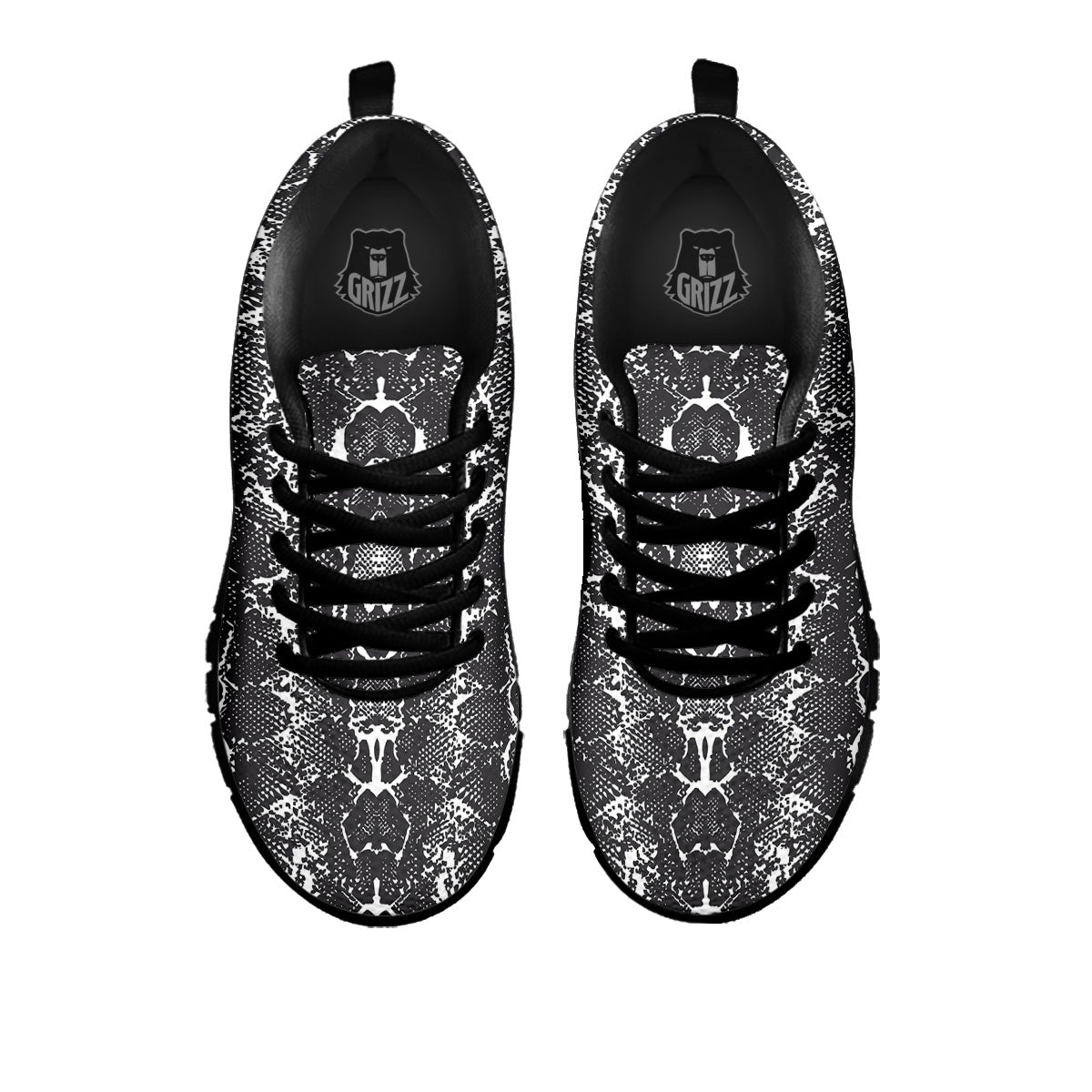Snakeskin Black Print Black Sneaker-grizzshop