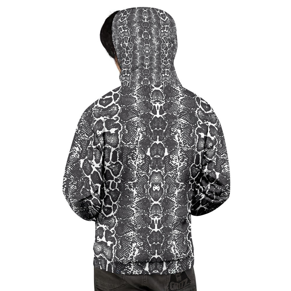 Snakeskin Black Print Men's Hoodie-grizzshop