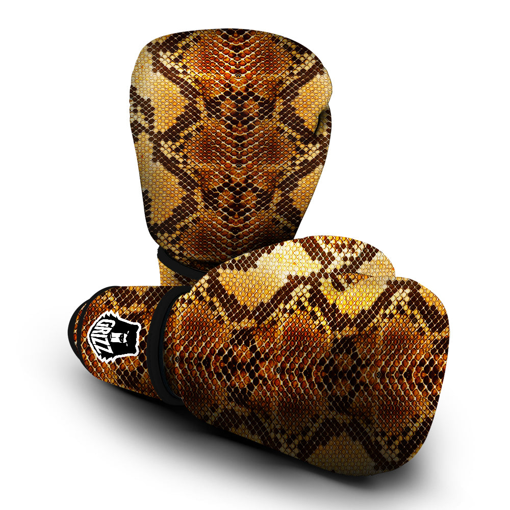 Snakeskin Leathers Print Boxing Gloves-grizzshop
