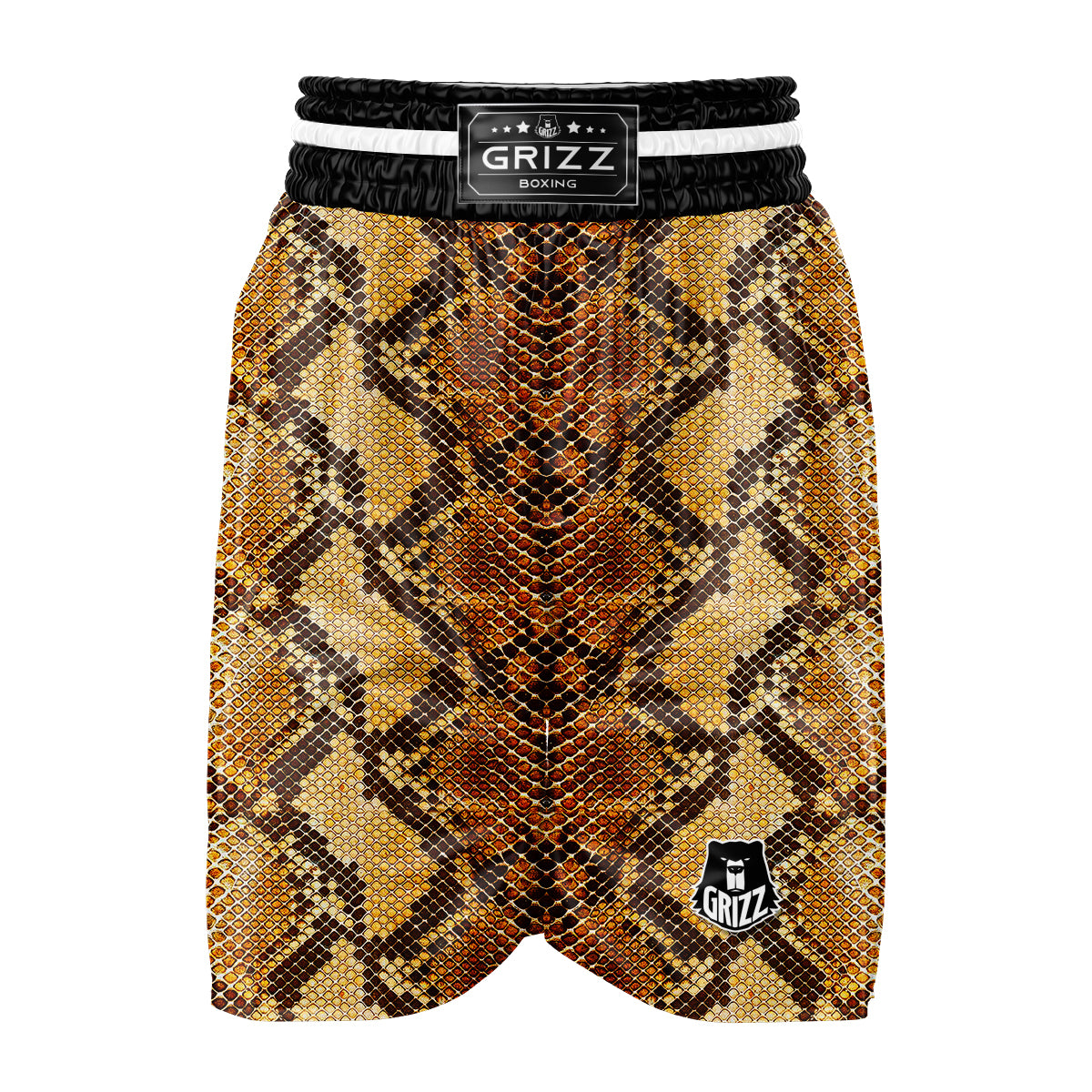 Snakeskin Leathers Print Boxing Shorts-grizzshop