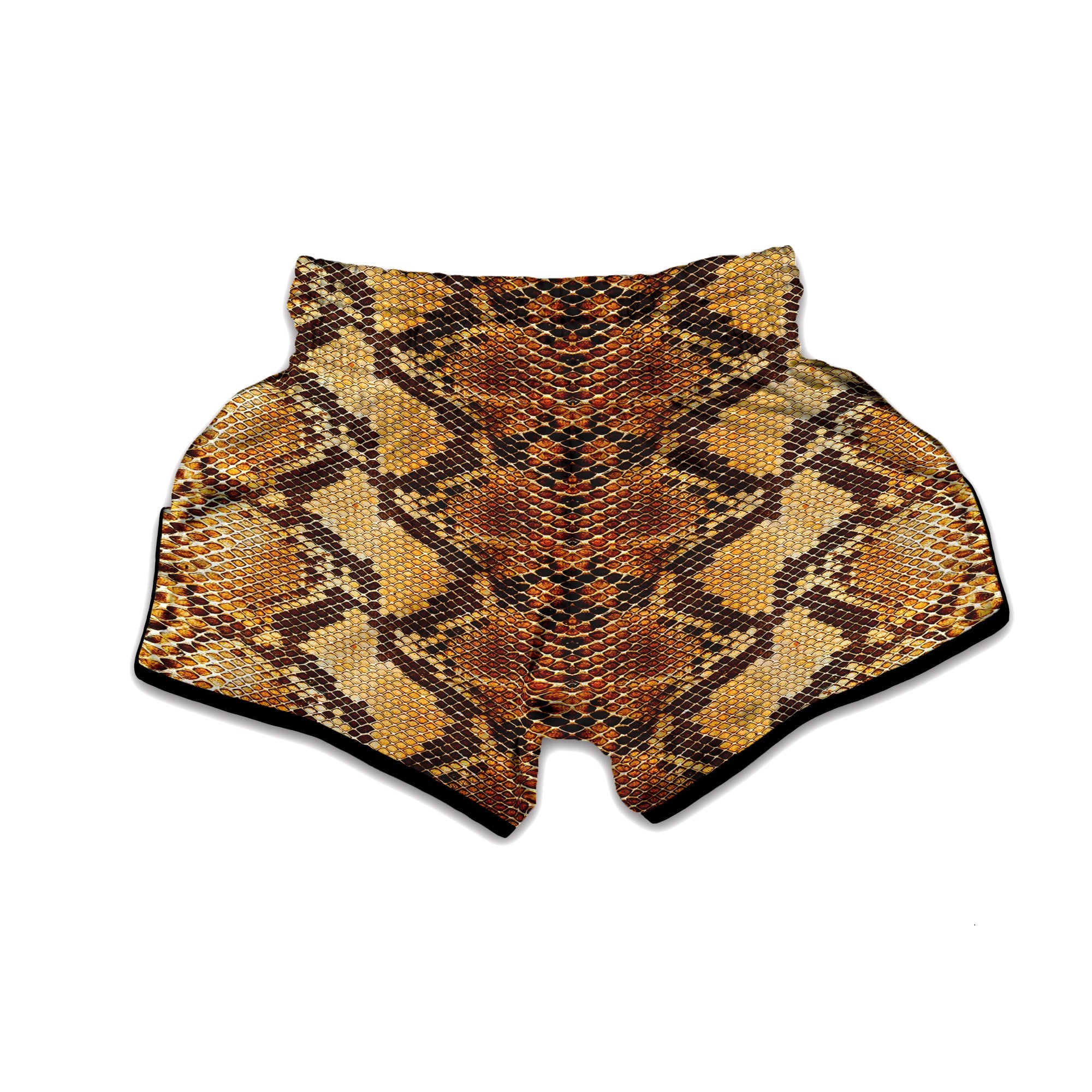 Snakeskin Leathers Print Muay Thai Boxing Shorts-grizzshop