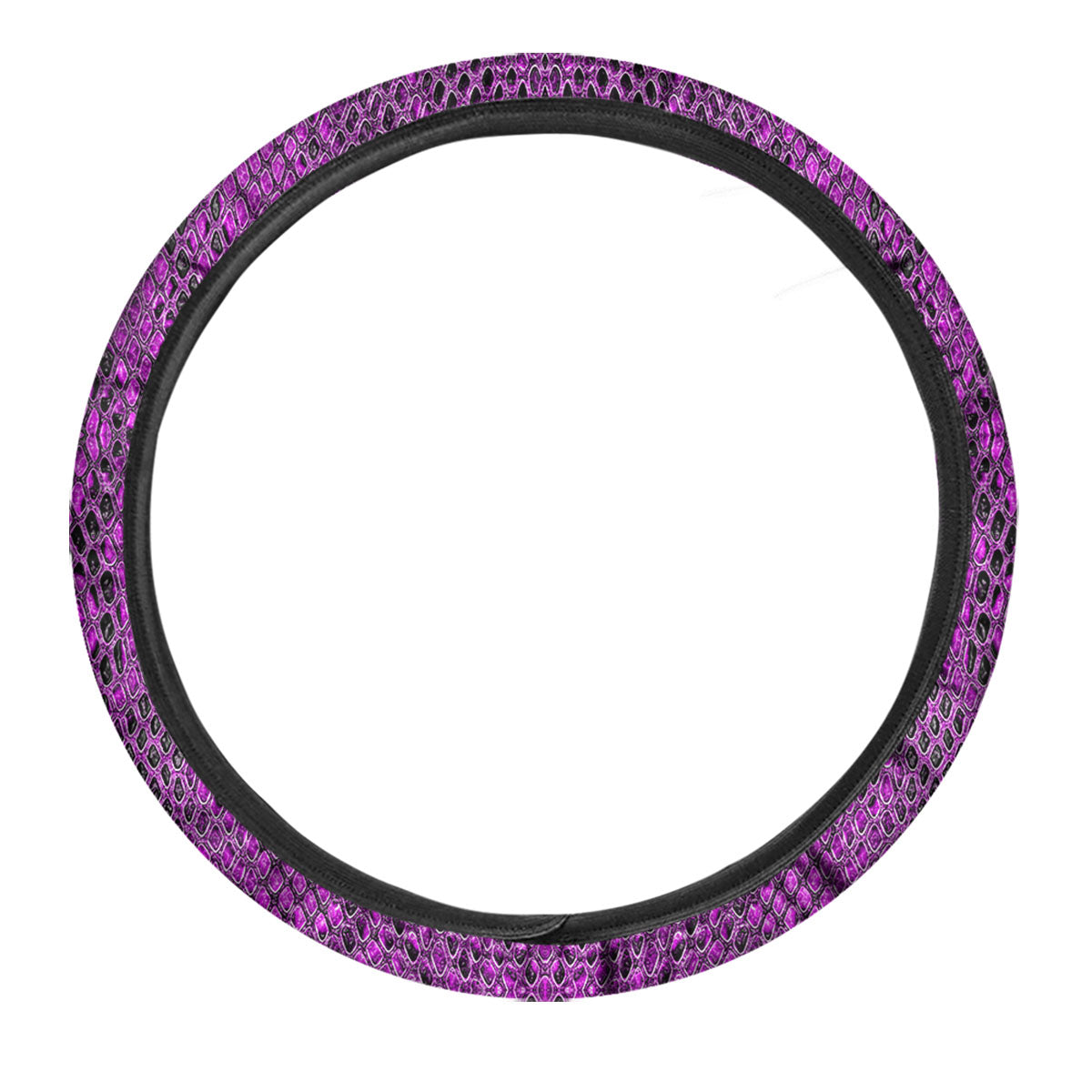 Snakeskin Purple Print Pattern Car Steering Wheel Cover-grizzshop