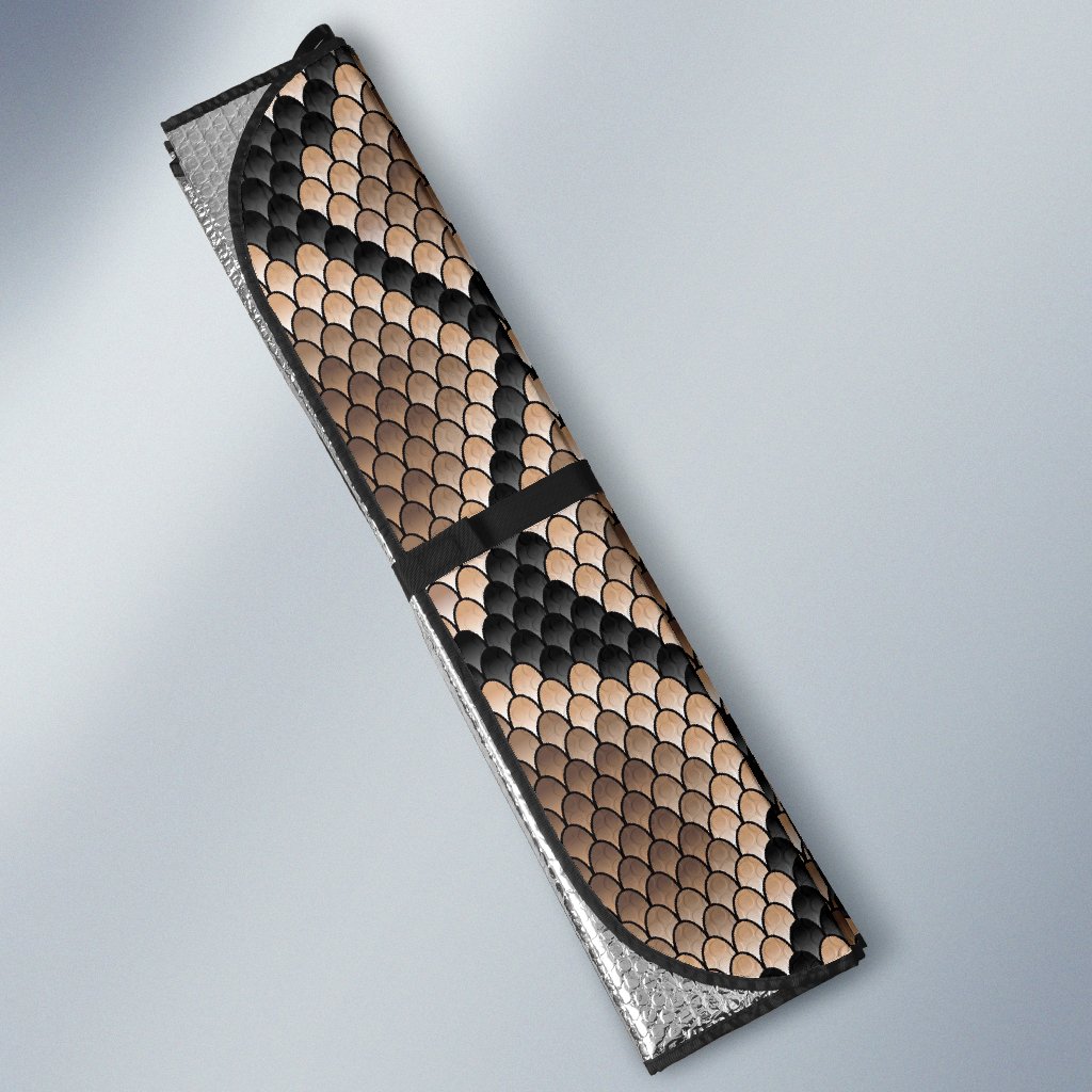 Snakeskin Python Skin Pattern Print Car Sun Shade-grizzshop
