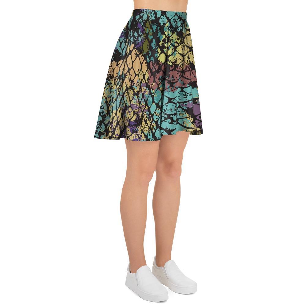 Snakeskin Reptile Women's Skirt-grizzshop